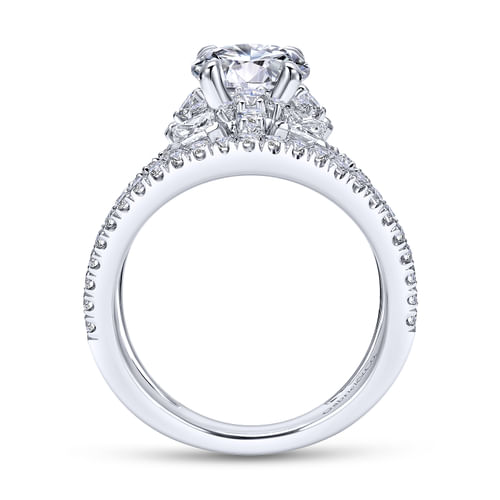 14K White Gold Round Diamond Engagement Ring