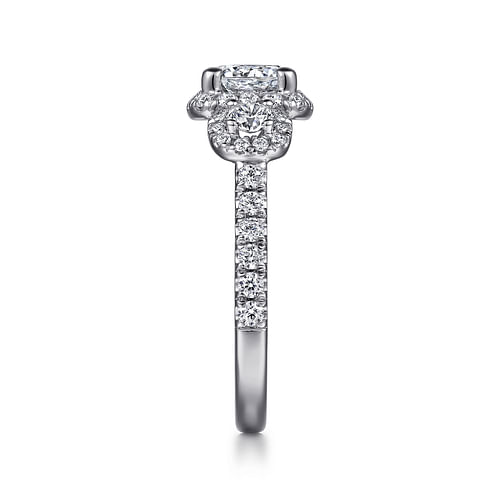 14K White Gold Round Diamond Engagement Ring