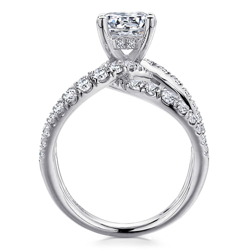 14K White Gold Round Diamond Engagement Ring