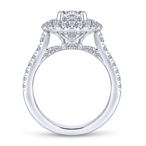 14K White Gold Round Diamond Engagement Ring
