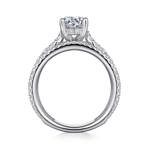 14K White Gold Round Diamond Engagement Ring