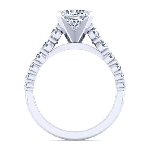14K White Gold Round Diamond Engagement Ring