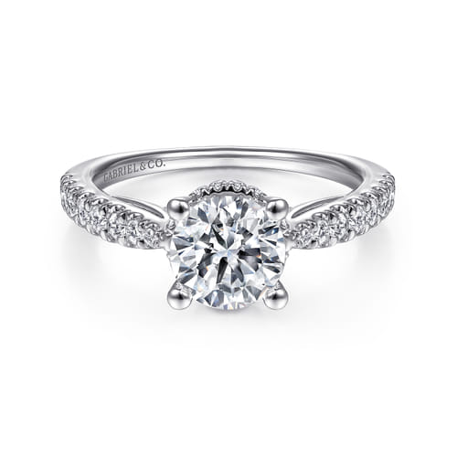 14K White Gold Round Diamond Engagement Ring 14K White Gold Round Diamond Engagement Ring