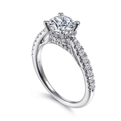 14K White Gold Round Diamond Engagement Ring 14K White Gold Round Diamond Engagement Ring