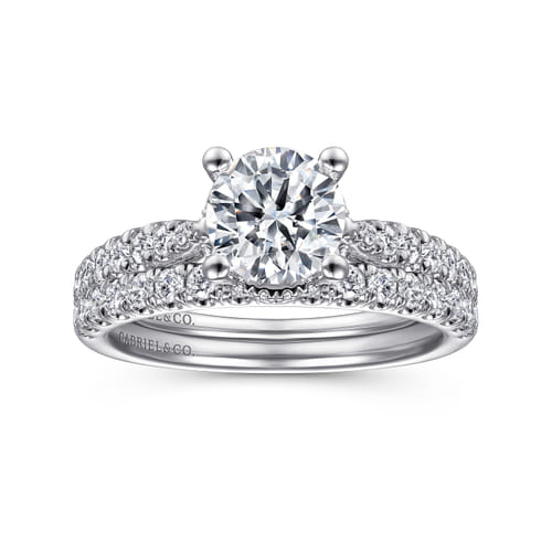 14K White Gold Round Diamond Engagement Ring 14K White Gold Round Diamond Engagement Ring