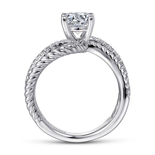 14K White Gold Round Diamond Engagement Ring