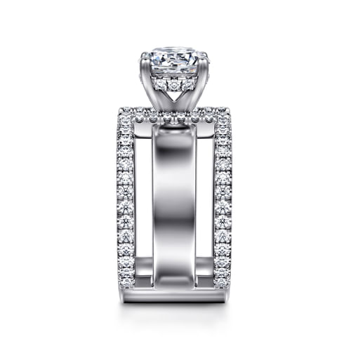 14K White Gold Round Diamond Engagement Ring