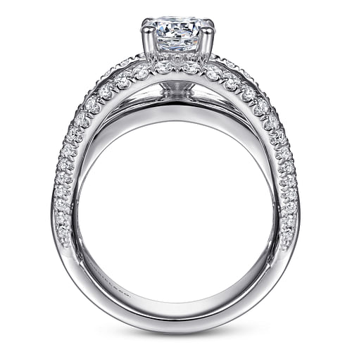 14K White Gold Round Diamond Engagement Ring