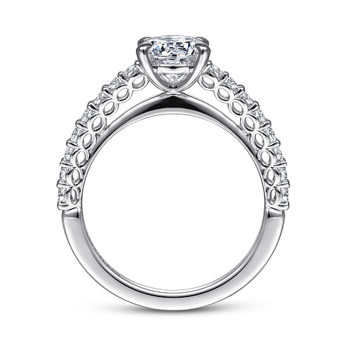 14K White Gold Round Diamond Engagement Ring