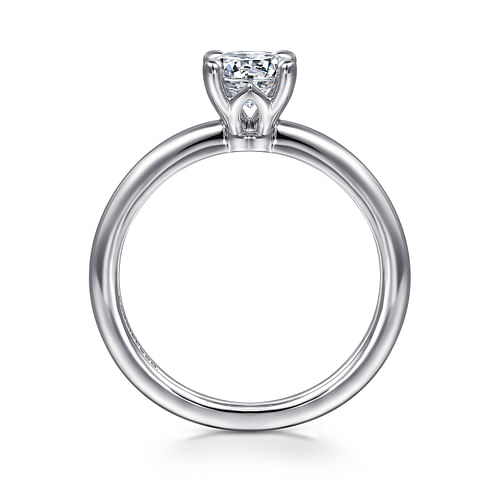 14K White Gold Round Diamond Engagement Ring