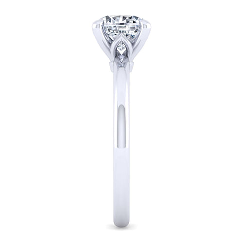 14K White Gold Round Diamond Engagement Ring