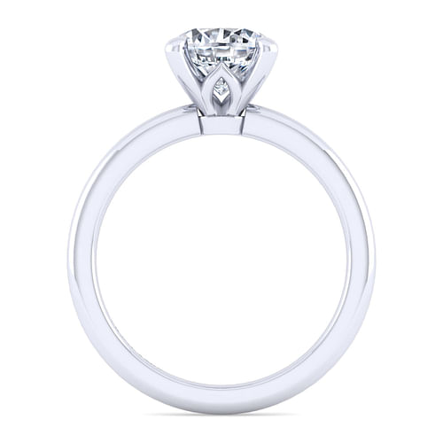 14K White Gold Round Diamond Engagement Ring