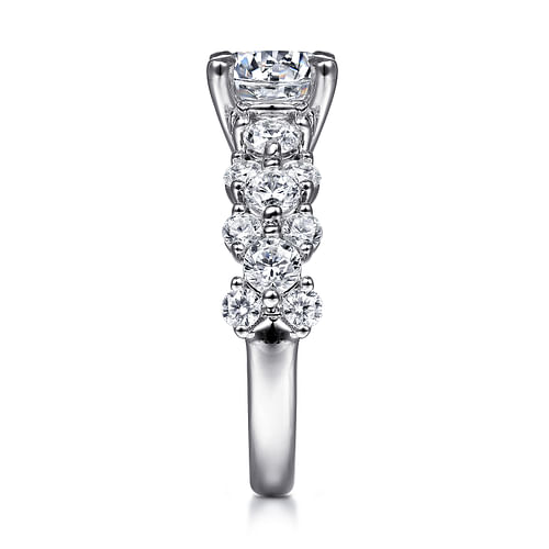 14K White Gold Round Diamond Engagement Ring