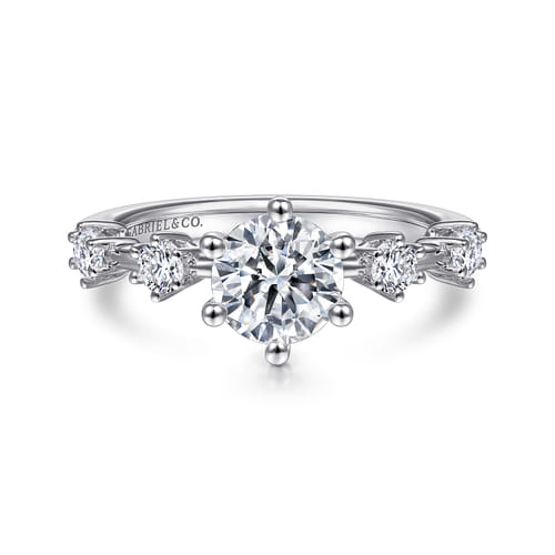 14K White Gold Round Diamond Engagement Ring 14K White Gold Round Diamond Engagement Ring