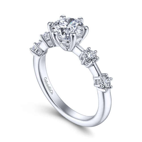 14K White Gold Round Diamond Engagement Ring 14K White Gold Round Diamond Engagement Ring