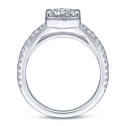 14K White Gold Round Diamond Engagement Ring