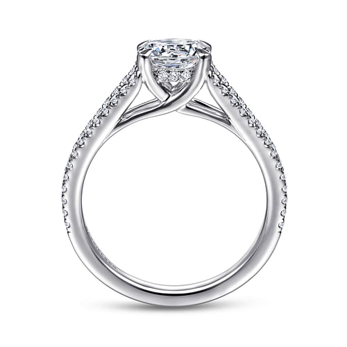 14K White Gold Round Diamond Engagement Ring