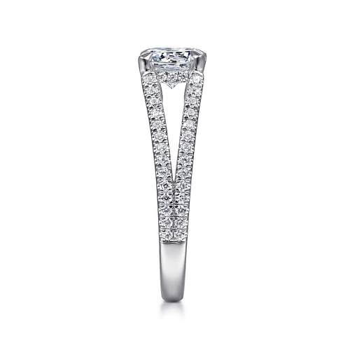 14K White Gold Round Diamond Engagement Ring