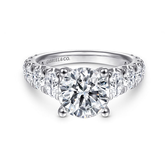 Gabriel - 14K White Gold Round Diamond Engagement Ring