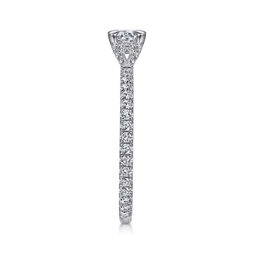 14K White Gold Round Diamond Engagement Ring