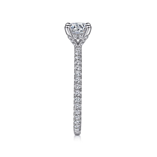 14K White Gold Round Diamond Engagement Ring