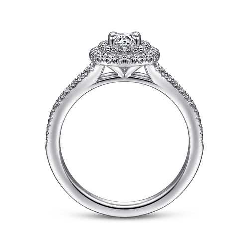 14K White Gold Round Diamond Engagement Ring