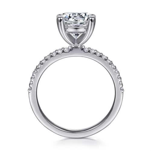 14K White Gold Round Diamond Engagement Ring