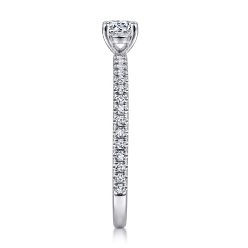 14K White Gold Round Diamond Engagement Ring