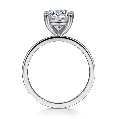 14K White Gold Round Diamond Engagement Ring