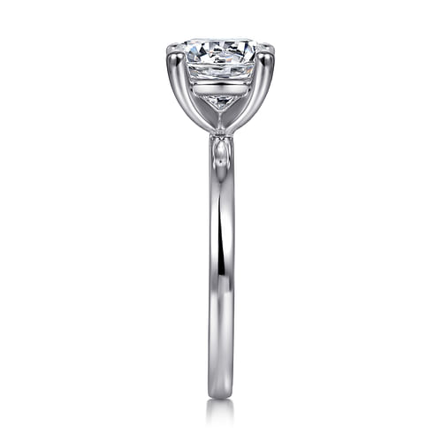 14K White Gold Round Diamond Engagement Ring