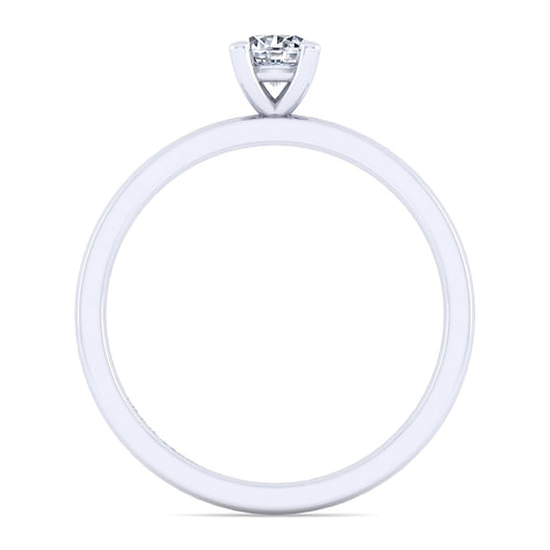 14K White Gold Round Diamond Engagement Ring