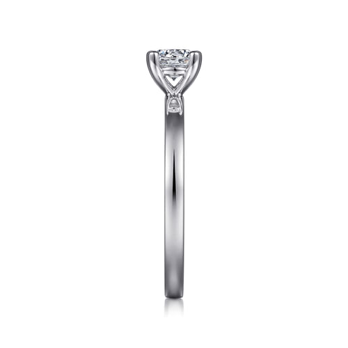14K White Gold Round Diamond Engagement Ring