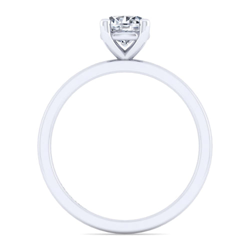 14K White Gold Round Diamond Engagement Ring