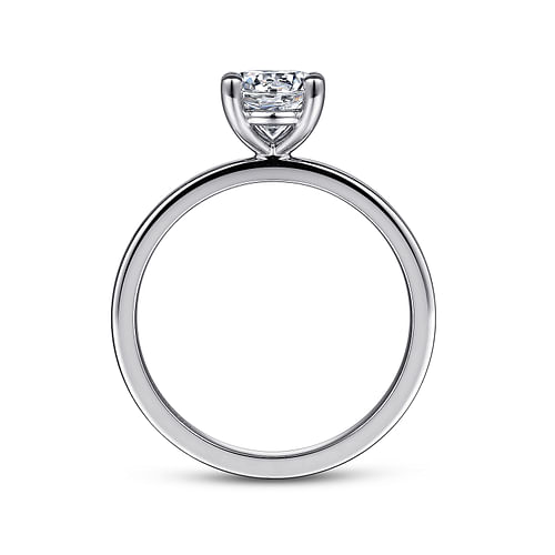 14K White Gold Round Diamond Engagement Ring