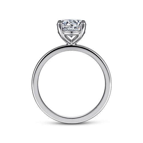 14K White Gold Round Diamond Engagement Ring