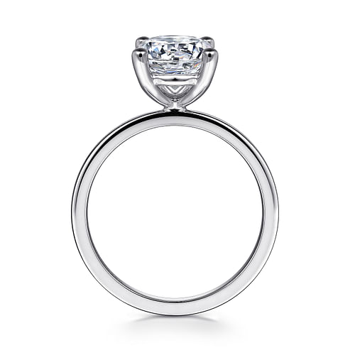 14K White Gold Round Diamond Engagement Ring