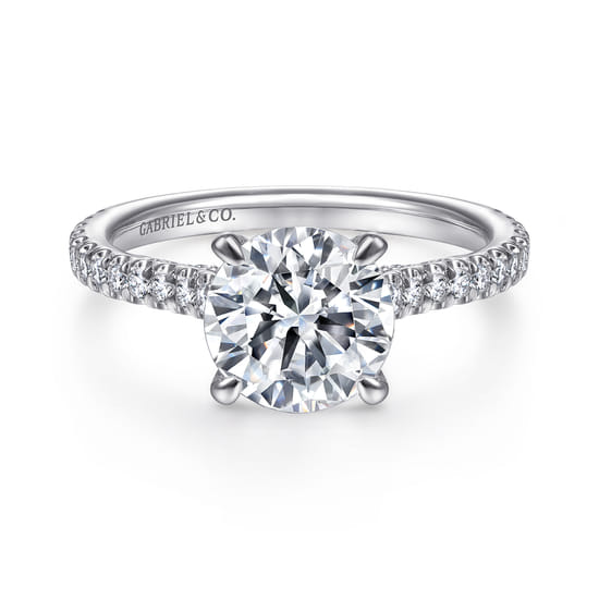 Gabriel - 14K White Gold Round Diamond Engagement Ring Gabriel - 14K White Gold Round Diamond Engagement Ring