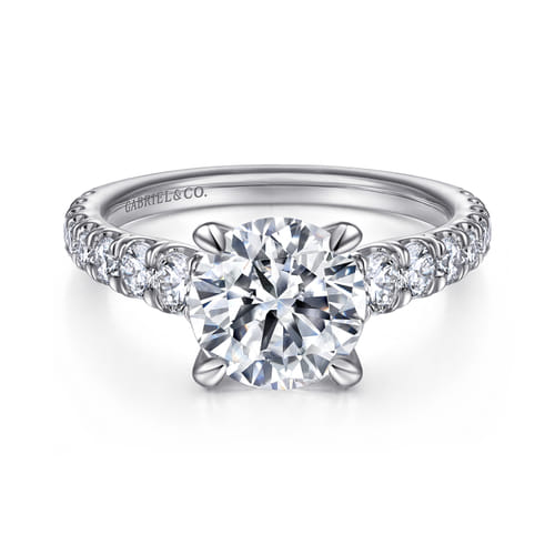 14K White Gold Round Diamond Engagement Ring 14K White Gold Round Diamond Engagement Ring