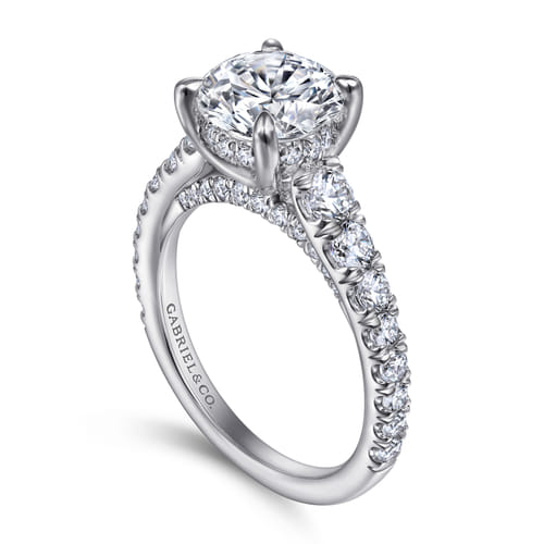 14K White Gold Round Diamond Engagement Ring 14K White Gold Round Diamond Engagement Ring