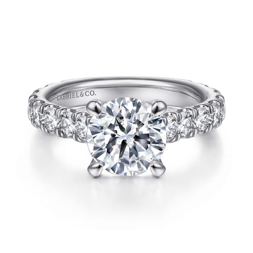 14K White Gold Round Diamond Engagement Ring 14K White Gold Round Diamond Engagement Ring