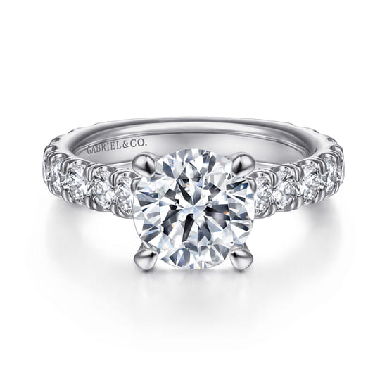 Gabriel - 14K White Gold Round Diamond Engagement Ring Gabriel - 14K White Gold Round Diamond Engagement Ring