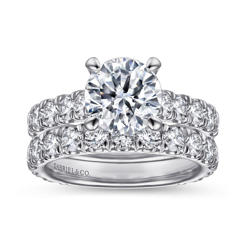 14K White Gold Round Diamond Engagement Ring 14K White Gold Round Diamond Engagement Ring