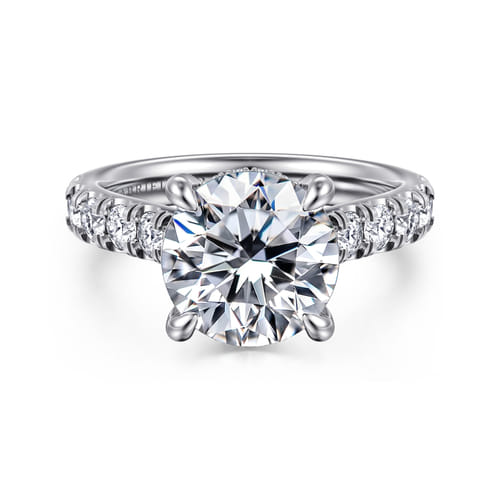 14K White Gold Round Diamond Engagement Ring 14K White Gold Round Diamond Engagement Ring