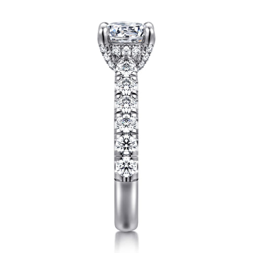 14K White Gold Round Diamond Engagement Ring