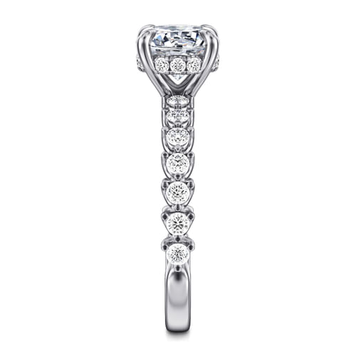 14K White Gold Round Diamond Engagement Ring