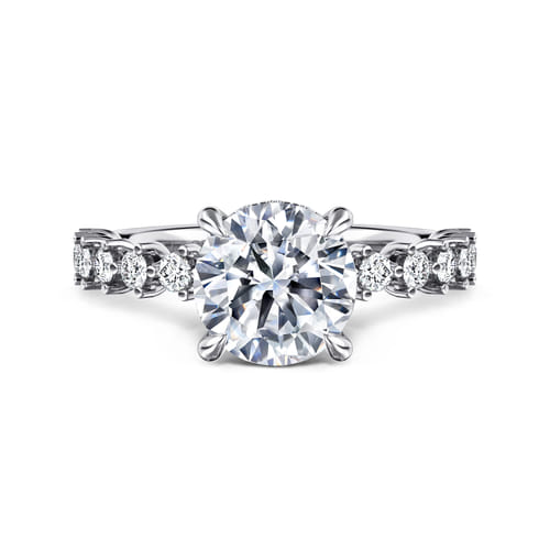 14K White Gold Round Diamond Engagement Ring 14K White Gold Round Diamond Engagement Ring