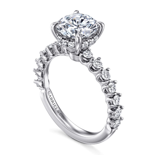 14K White Gold Round Diamond Engagement Ring 14K White Gold Round Diamond Engagement Ring