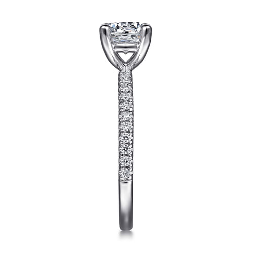 14K White Gold Round Diamond Engagement Ring