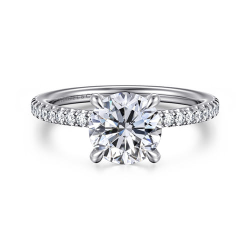 14K White Gold Round Diamond Engagement Ring 14K White Gold Round Diamond Engagement Ring