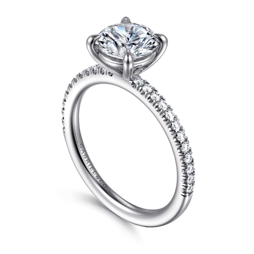 14K White Gold Round Diamond Engagement Ring 14K White Gold Round Diamond Engagement Ring